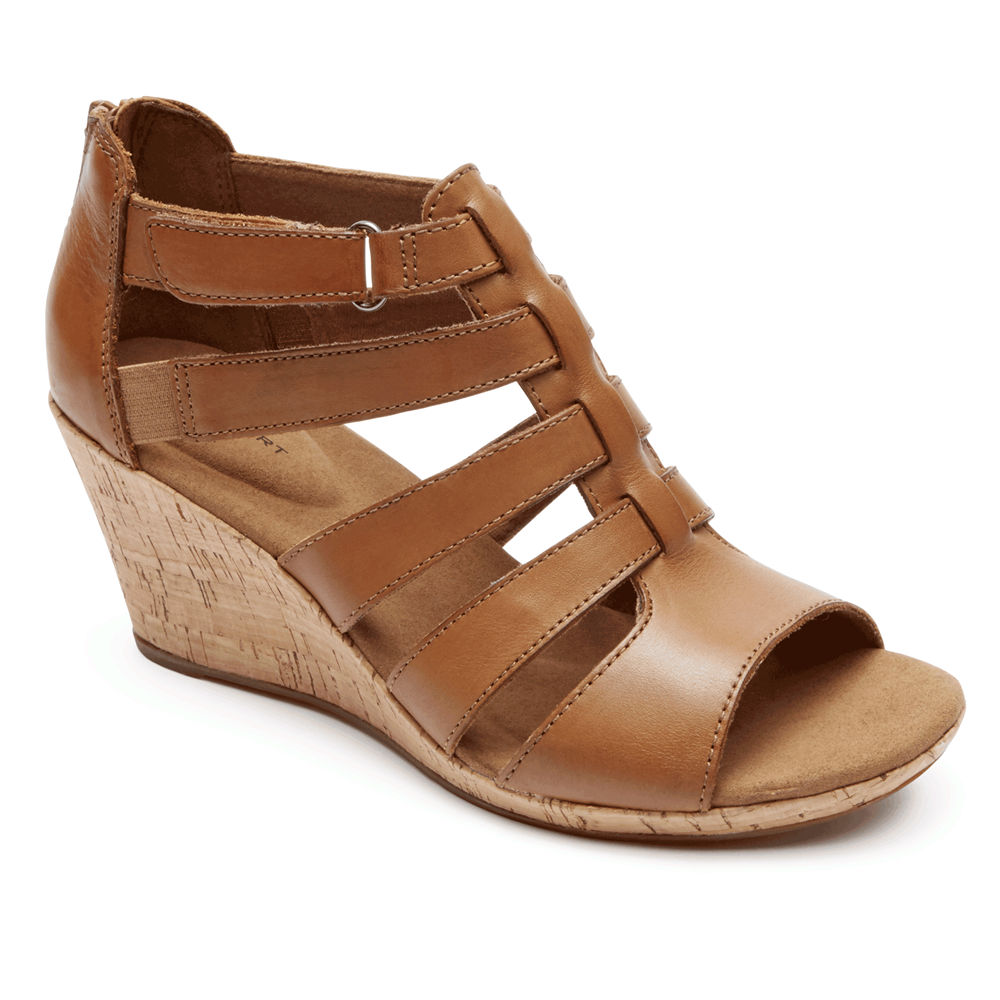Rockport Sandaler Dame Brune - Briah Gladiator - ADVB01287